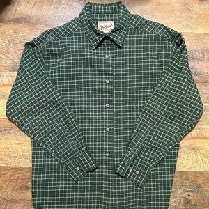 Woolrich Flannel Shirt Vintage Green Plaid Women’s Medium
